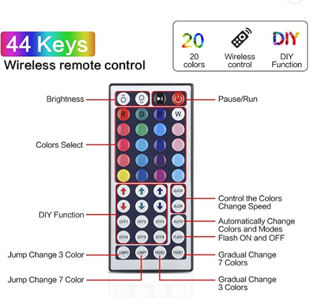LED Strip Lights, YORMICK 32.8' Waterproof Flexible Tape Lights - HAWI SHOPPING