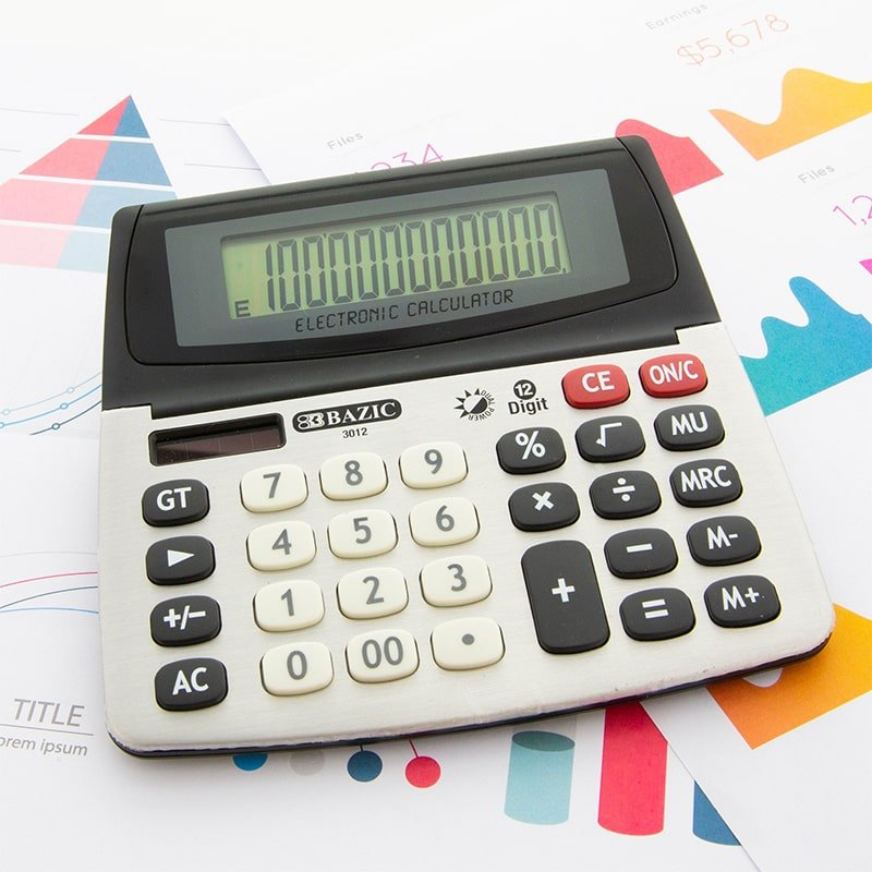 12 - Digit Dual Power Desktop Calculator w/ Adjustable Display - HAWI SHOPPING