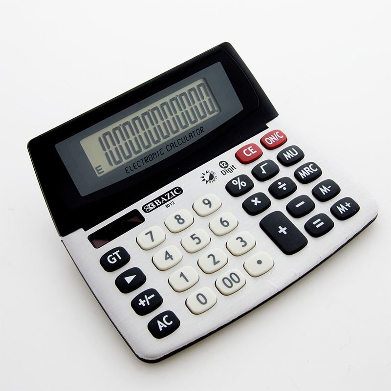 12 - Digit Dual Power Desktop Calculator w/ Adjustable Display - HAWI SHOPPING