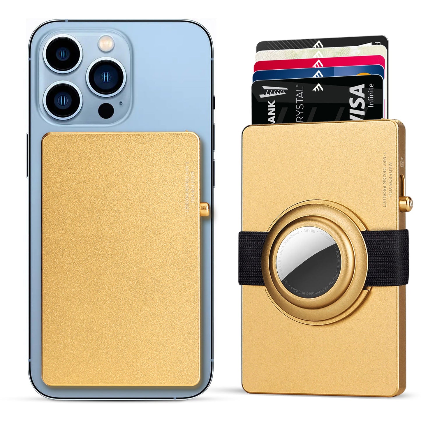 TOYFID All - Aluminum Pop Up Slide Rfid Slim Card Holder Wallet With Airtag Holder - HAWI SHOPPING