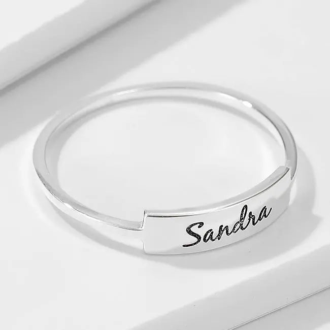 Full Silver Name - 1 Ring - silver ring - HAWI SHOPPING