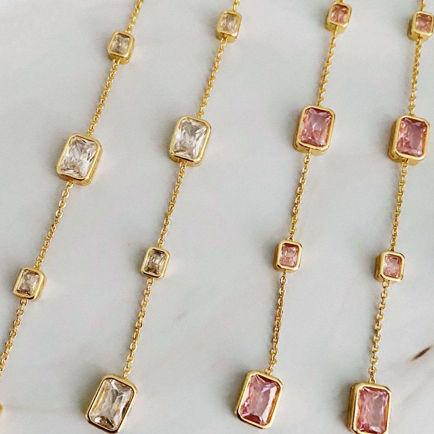 Five Stones Dangle Drop Earrings - HAWI SHOPPING