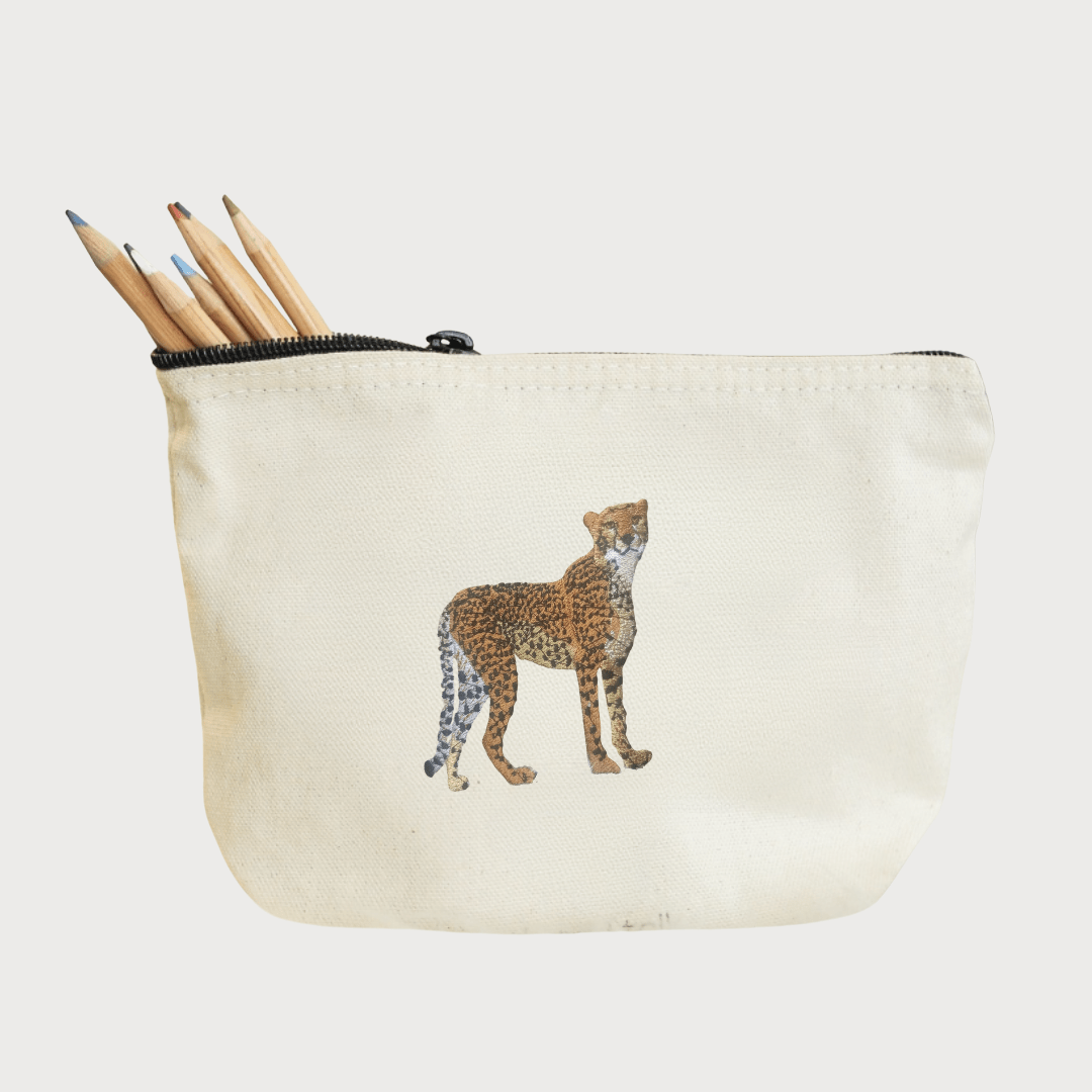 Make Up Pouch - Cheetah - HAWI SHOPPING