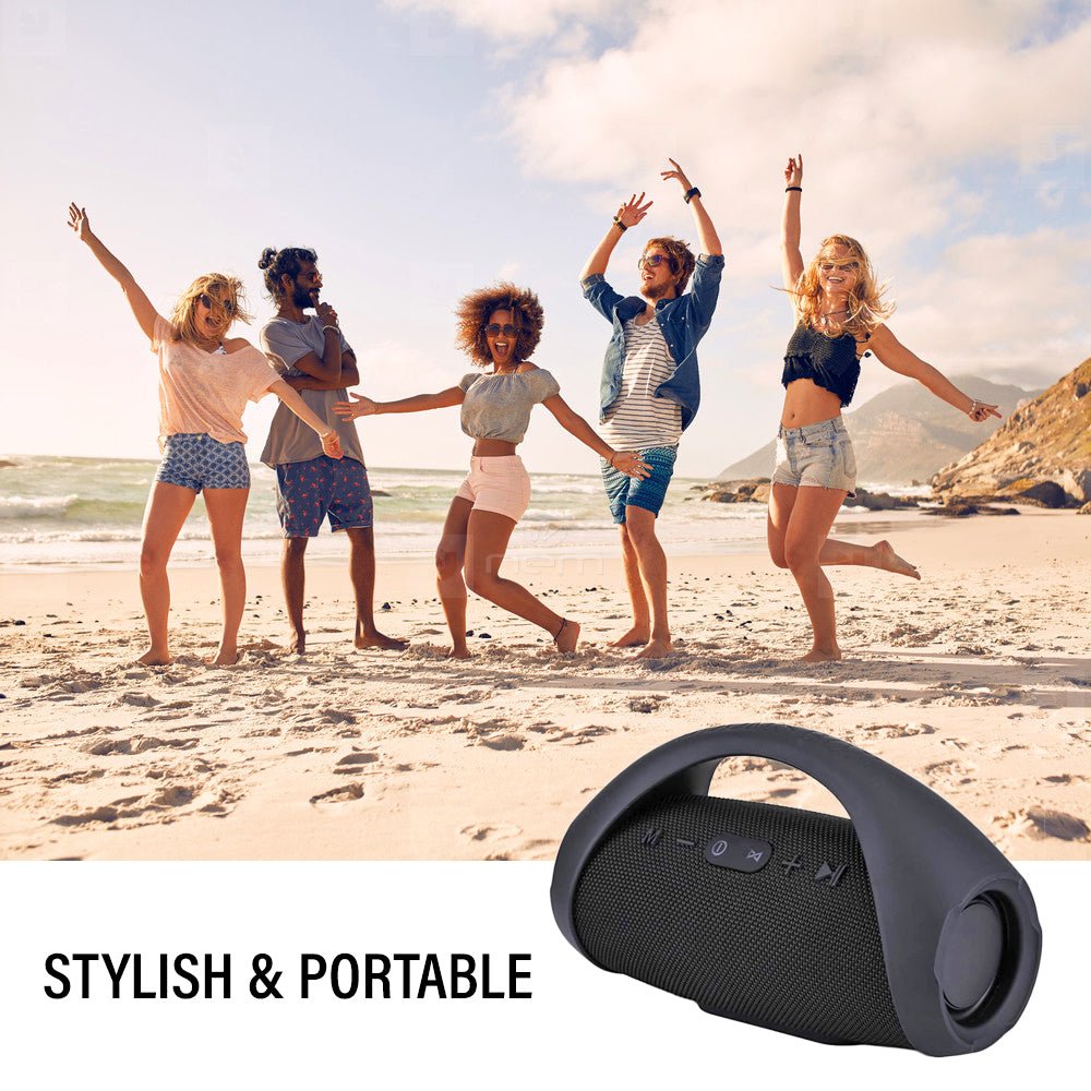 Portable Booms Box Mini Splash - proof Wireless Bluetooth Stereo Speaker Black - HAWI SHOPPING