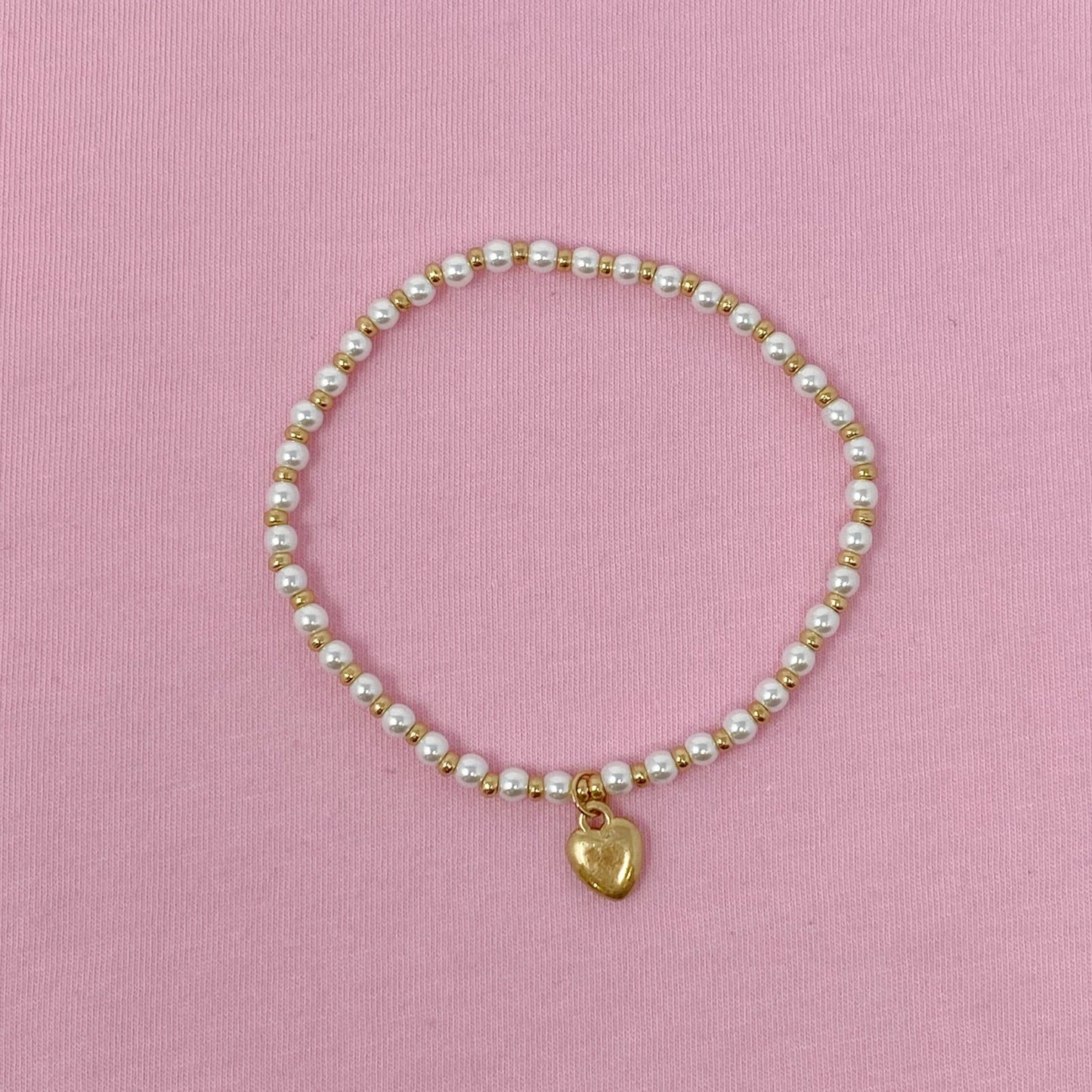 Stone Bead Heart Anklet - HAWI SHOPPING