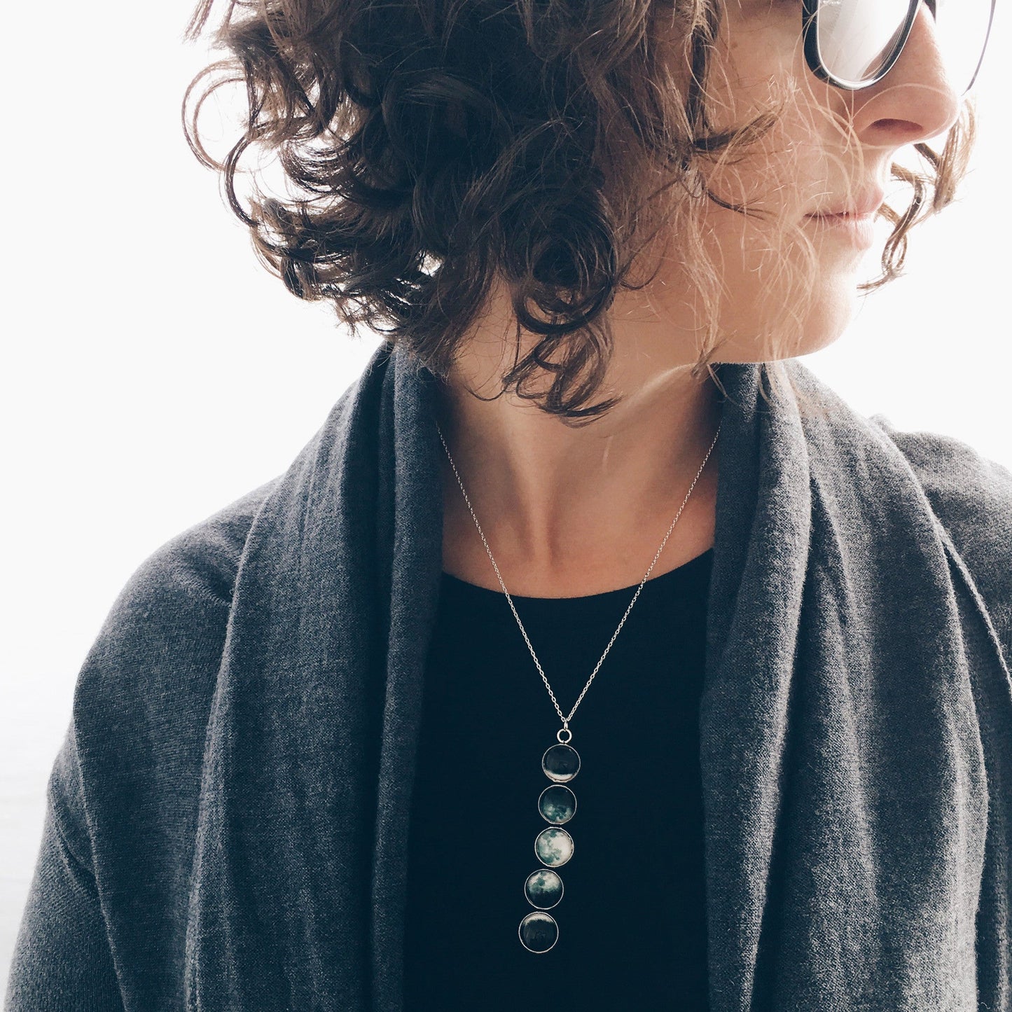 Moon Phase Pendant Necklace - HAWI SHOPPING