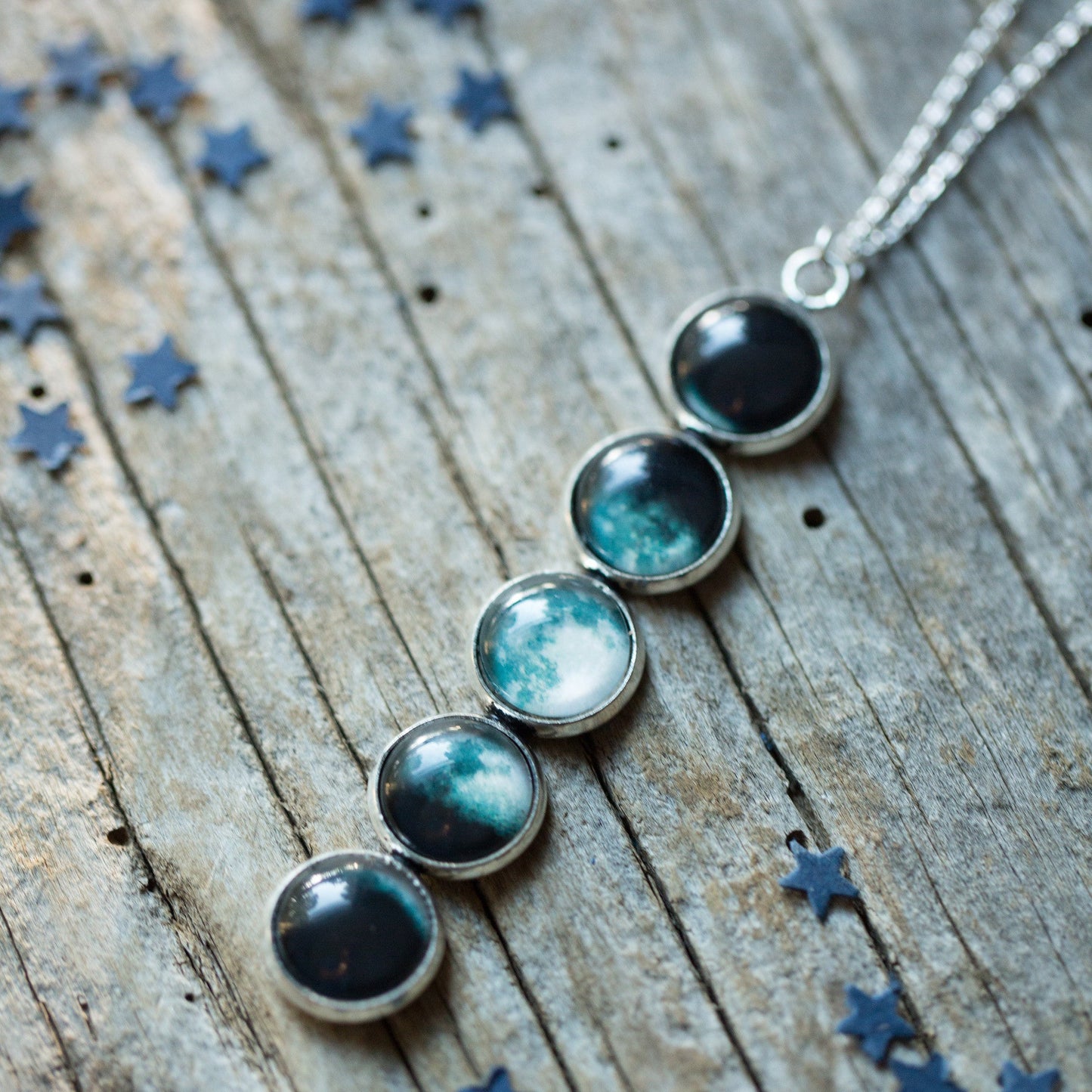Moon Phase Pendant Necklace - HAWI SHOPPING