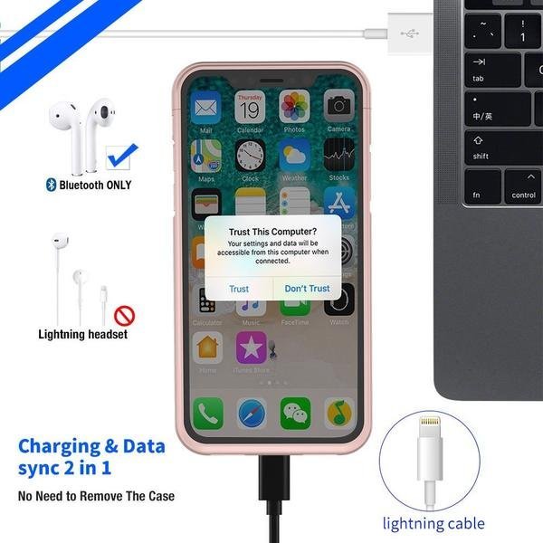 iPhone XR POWER X Battery Case 4200mAh With Magnetic Kickstand - HAWI SHOPPING