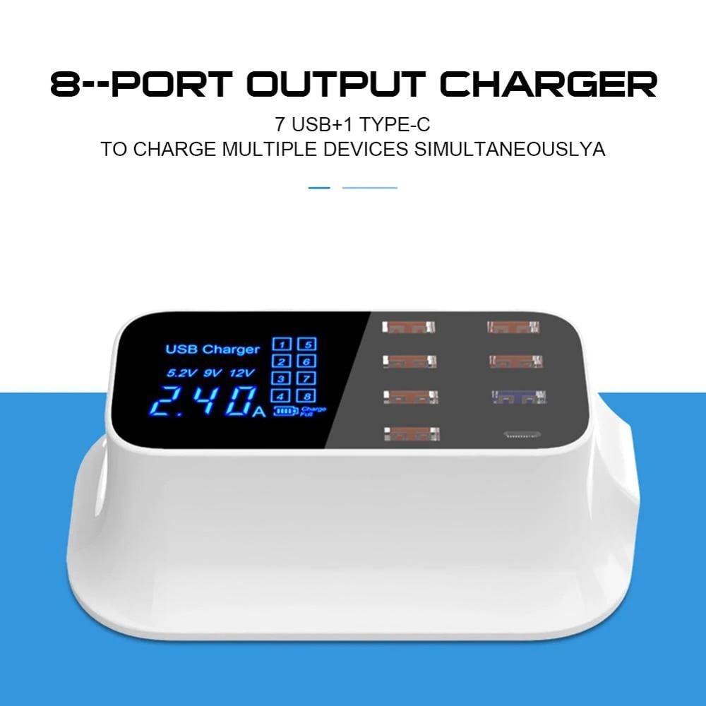 Multi - Port USB Charger Station Type C - HAWI SHOPPING