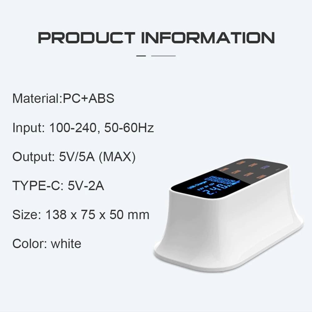 Multi - Port USB Charger Station Type C - HAWI SHOPPING