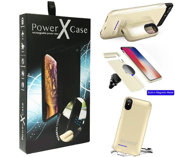 iPhone XR POWER X Battery Case 4200mAh With Magnetic Kickstand - HAWI SHOPPING