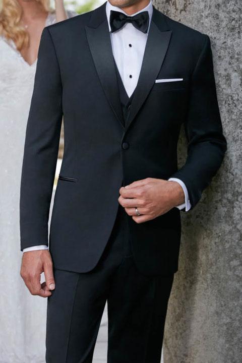"Milan" Black Tuxedo Jacket Peak (Separates) - HAWI SHOPPING