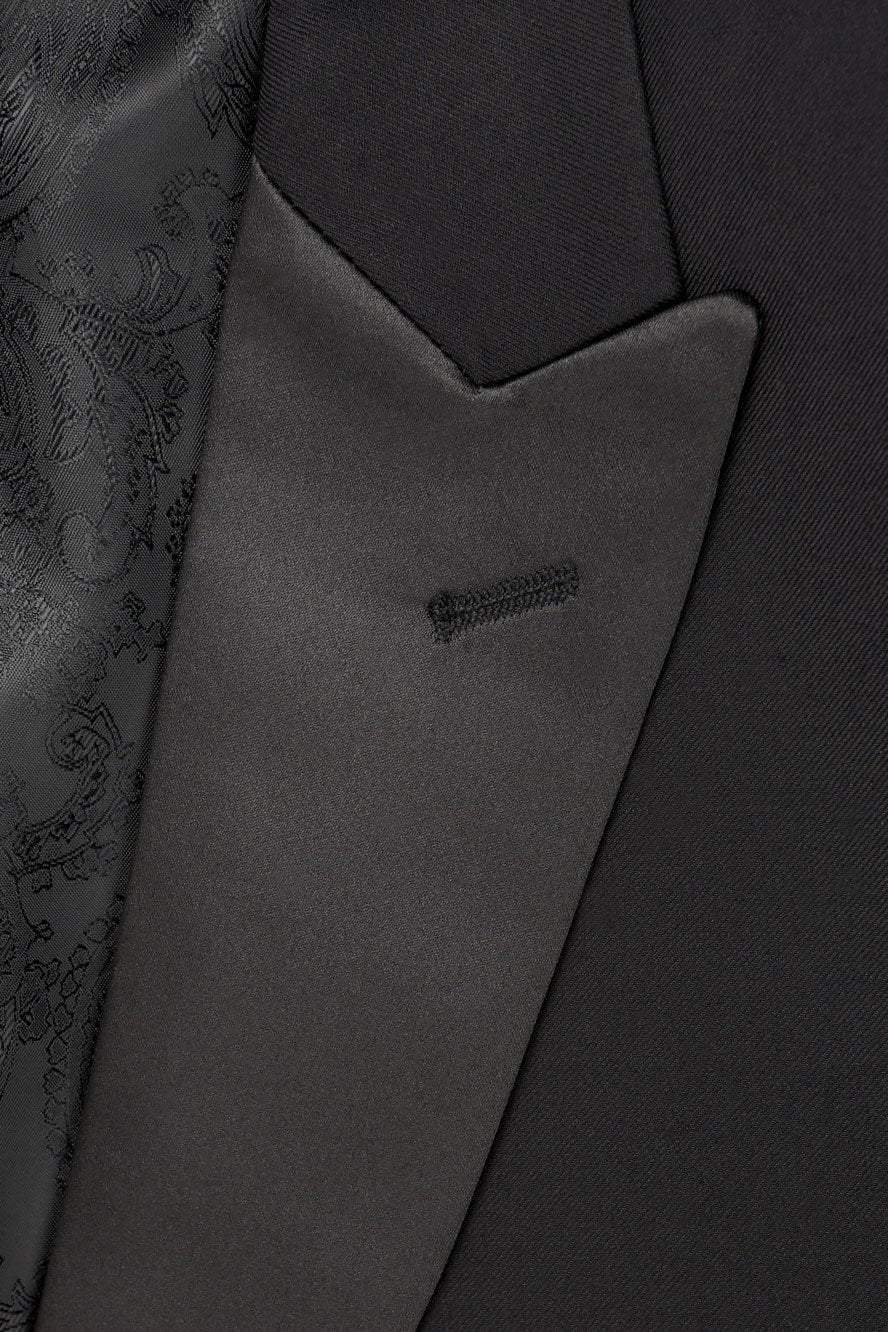 "Milan" Black Tuxedo Jacket Peak (Separates) - HAWI SHOPPING
