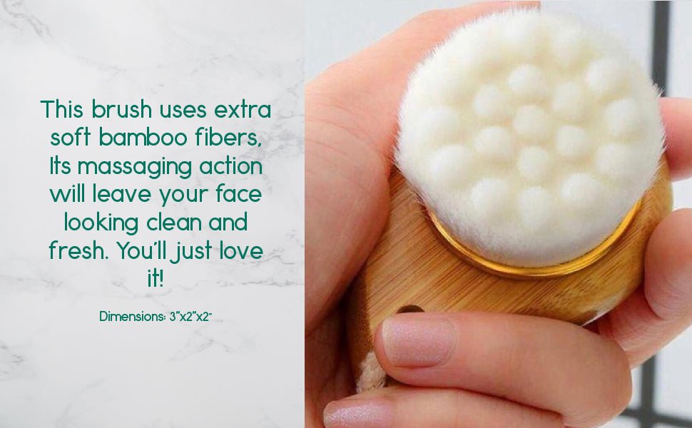Facial Brush with Bamboo Handle - HAWI SHOPPING