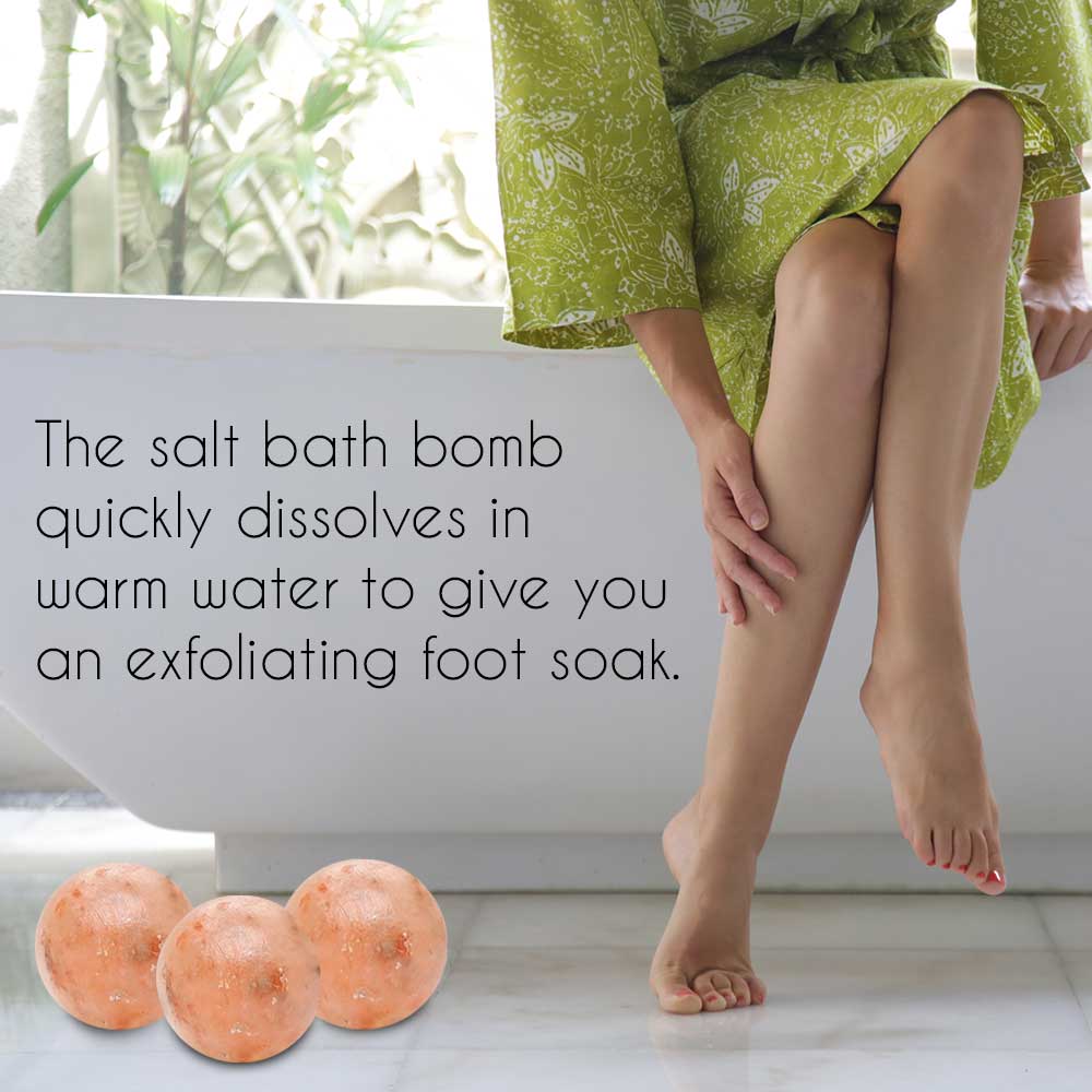 Himalayan Pink Salt Bath Ball by Pride of India – Easily Soluble – Good for Refreshing & Hydrating Bath – Mineral Rich Spa Ritual – Easy to Use - Ideal Gift for Any Occasion - HAWI SHOPPING