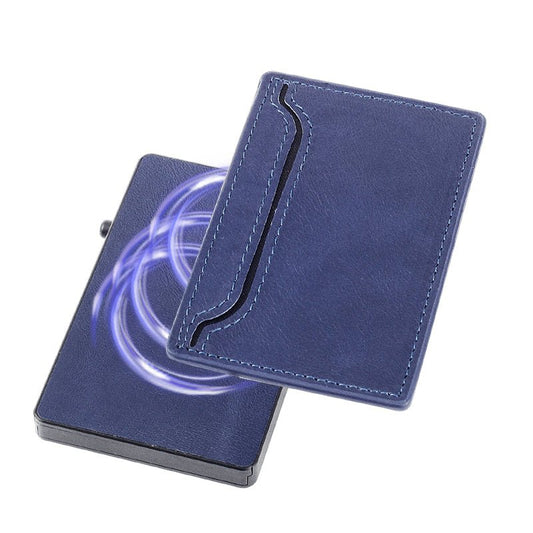TOYFID Wallet With PU Leather Cover,Aluminum Alloy Pop Up Wallet Holder Card - HAWI SHOPPING