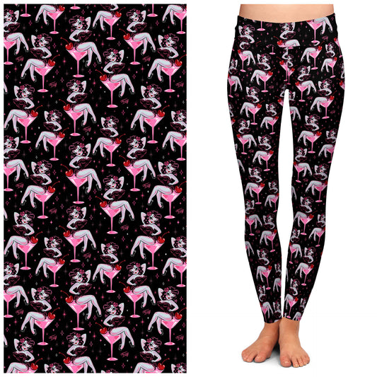 "Cocktail Crush" Leggings by Miss Fluff x Lipstick & Chrome - HAWI SHOPPING