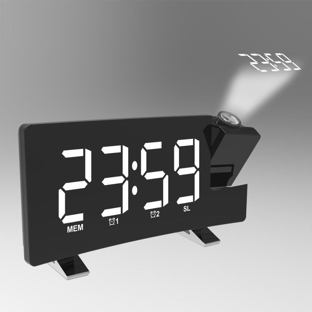 Digital LED Light Projection Alarm Clock With Wireless Phone Charger - HAWI SHOPPING