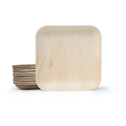 Palm Leaf Square Plates 10" Inch (Set of 25/50/100) - HAWI SHOPPING