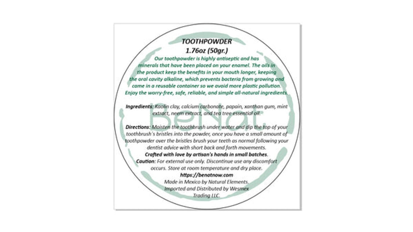 All - Natural Tooth Powder. Eco - Friendly. - HAWI SHOPPING