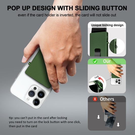 Minimalist Pop up Wallet with Money Clip, All Aluminum Slide Rfid Slim Card Holder - HAWI SHOPPING
