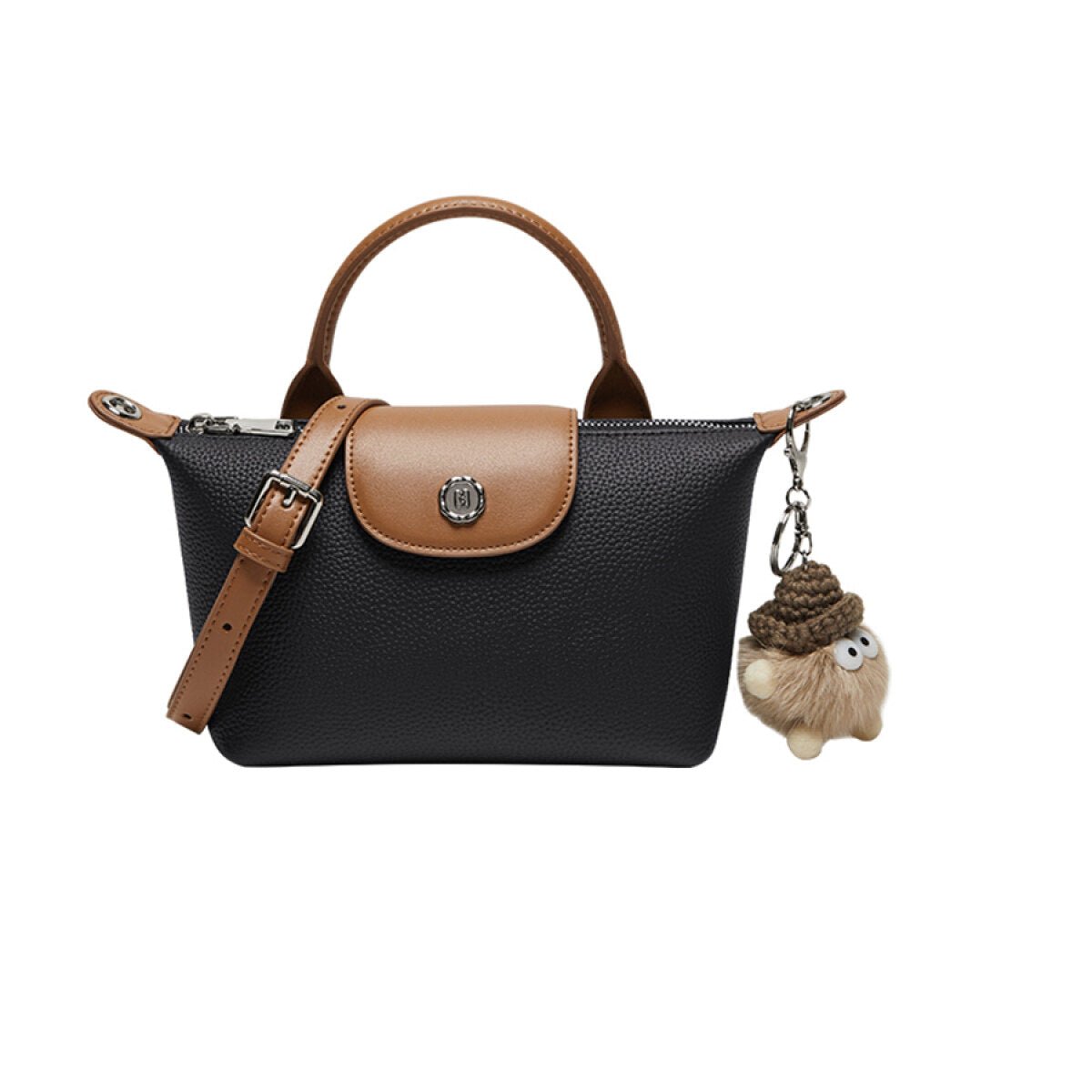 Amelia Top Handle Leather Bag - HAWI SHOPPING