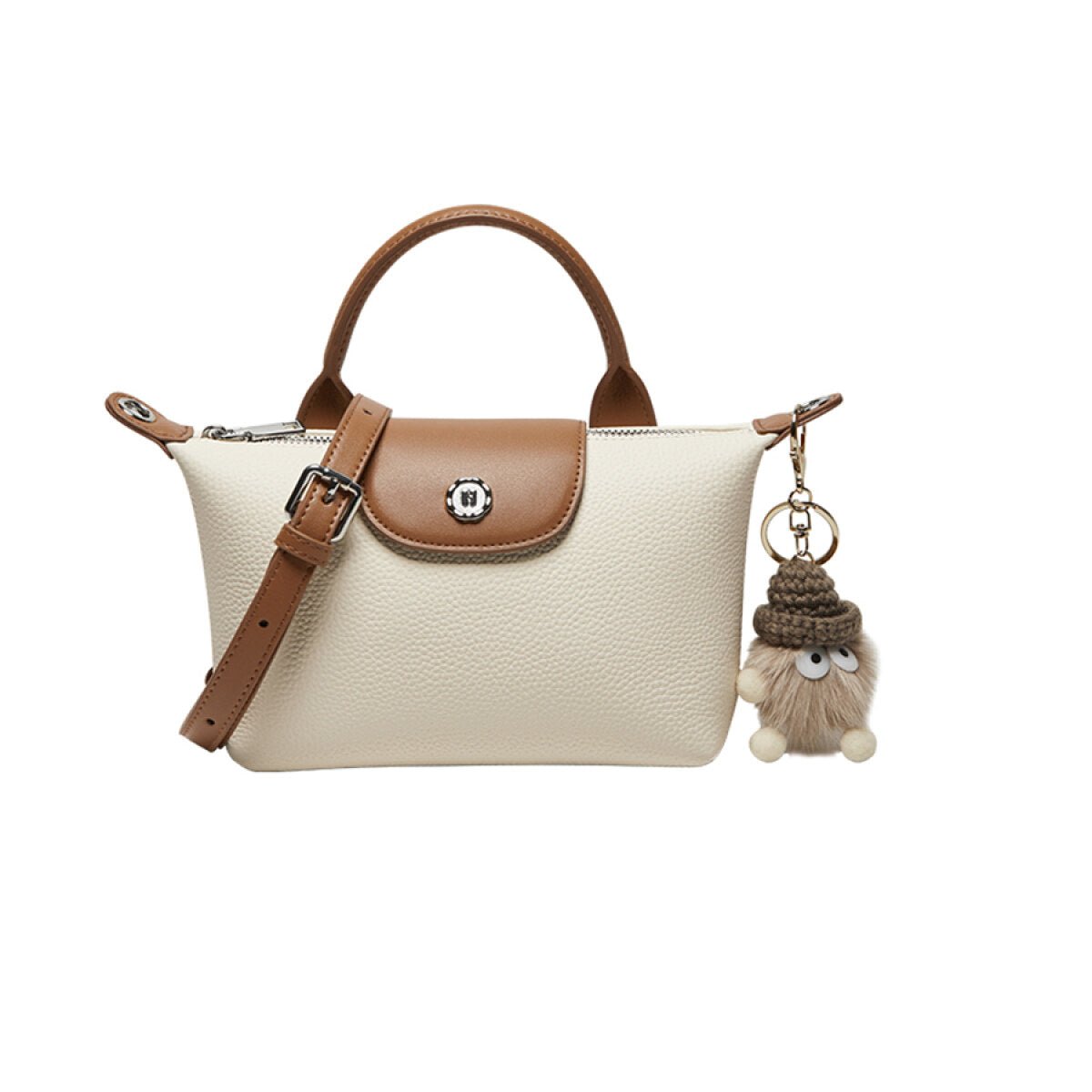 Amelia Top Handle Leather Bag - HAWI SHOPPING