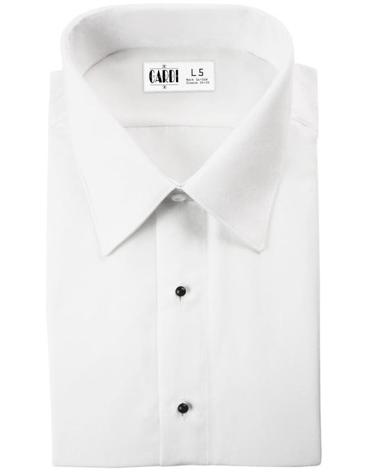"Como" Kids White Laydown Tuxedo Shirt - HAWI SHOPPING