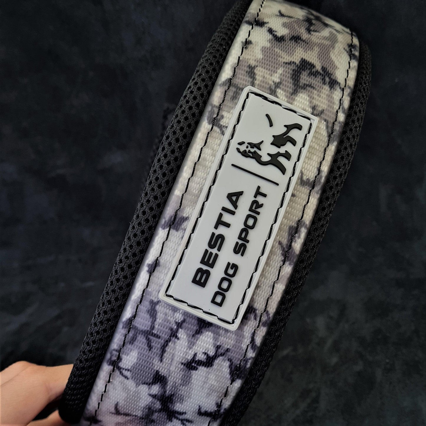 BESTIA DOG SPORT COLLAR GREY CAMO - HAWI SHOPPING