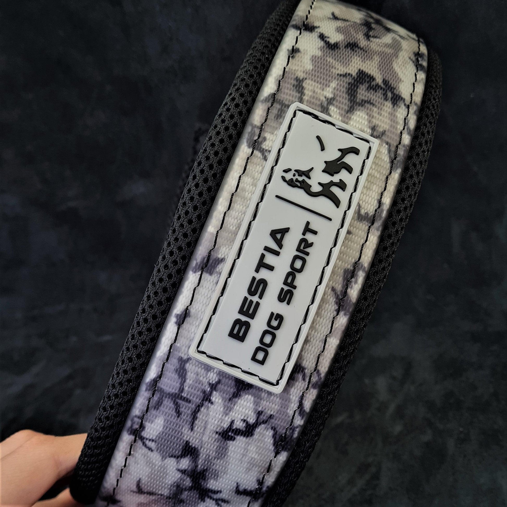 BESTIA DOG SPORT COLLAR GREY CAMO - HAWI SHOPPING