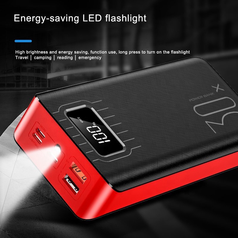 20000mAh External Battery Power Bank Dual USB With LED Flashlight - HAWI SHOPPING