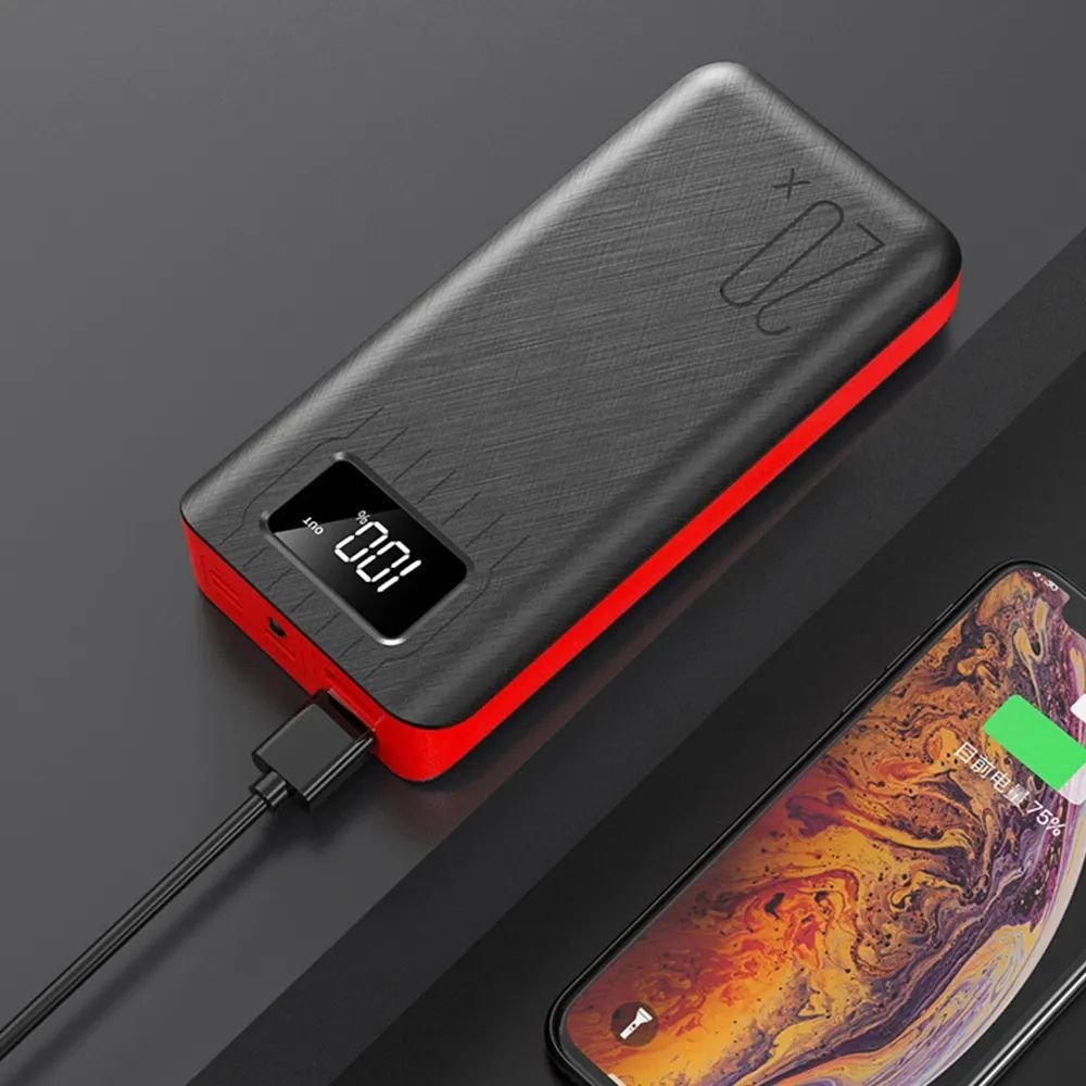 20000mAh External Battery Power Bank Dual USB With LED Flashlight - HAWI SHOPPING