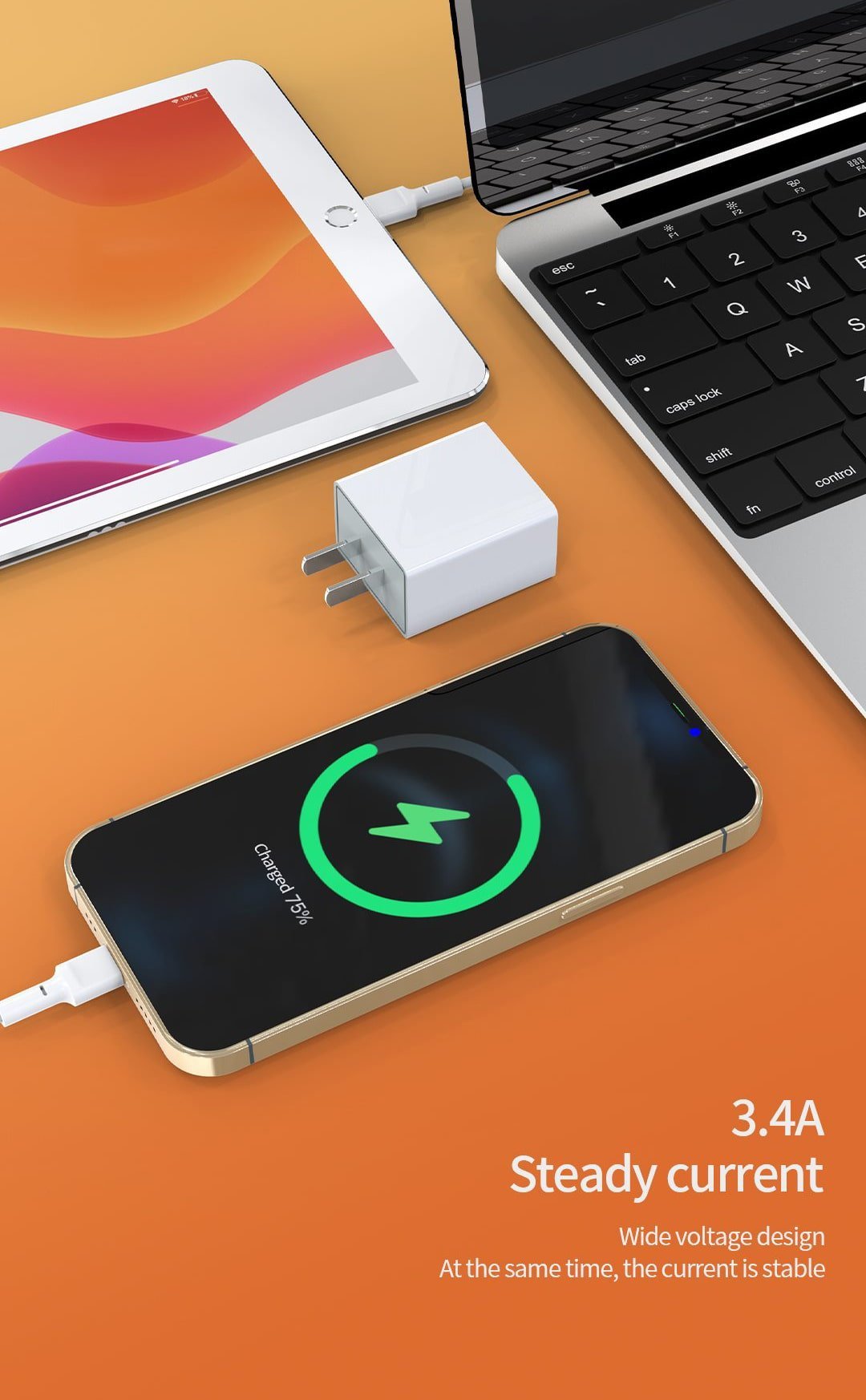 3.4A Dual USB Travel Quick Wall Charger - Android/IOS - HAWI SHOPPING