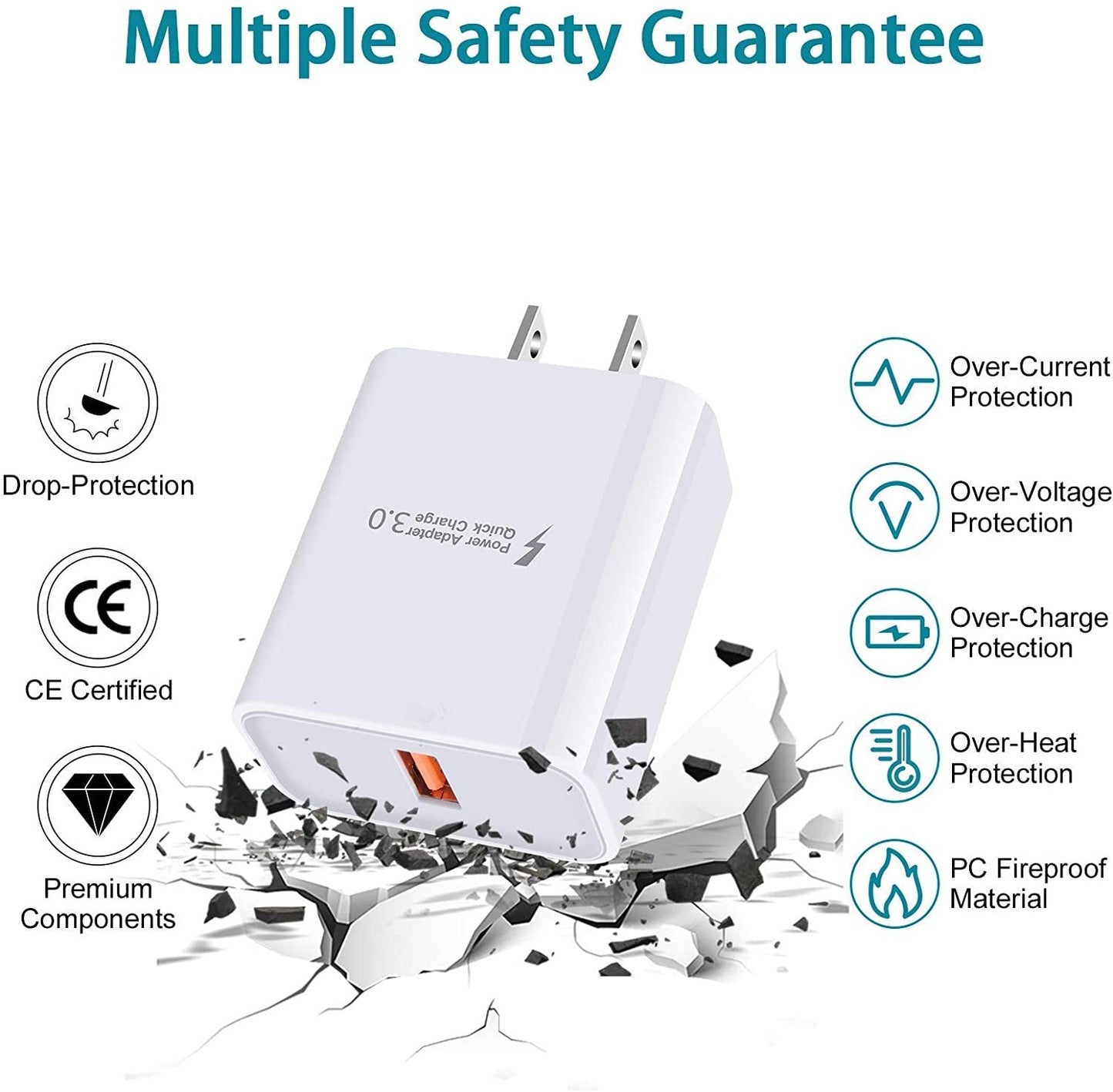 3.0 Quick Charger - 18W 3Amp USB Wall Charger - HAWI SHOPPING