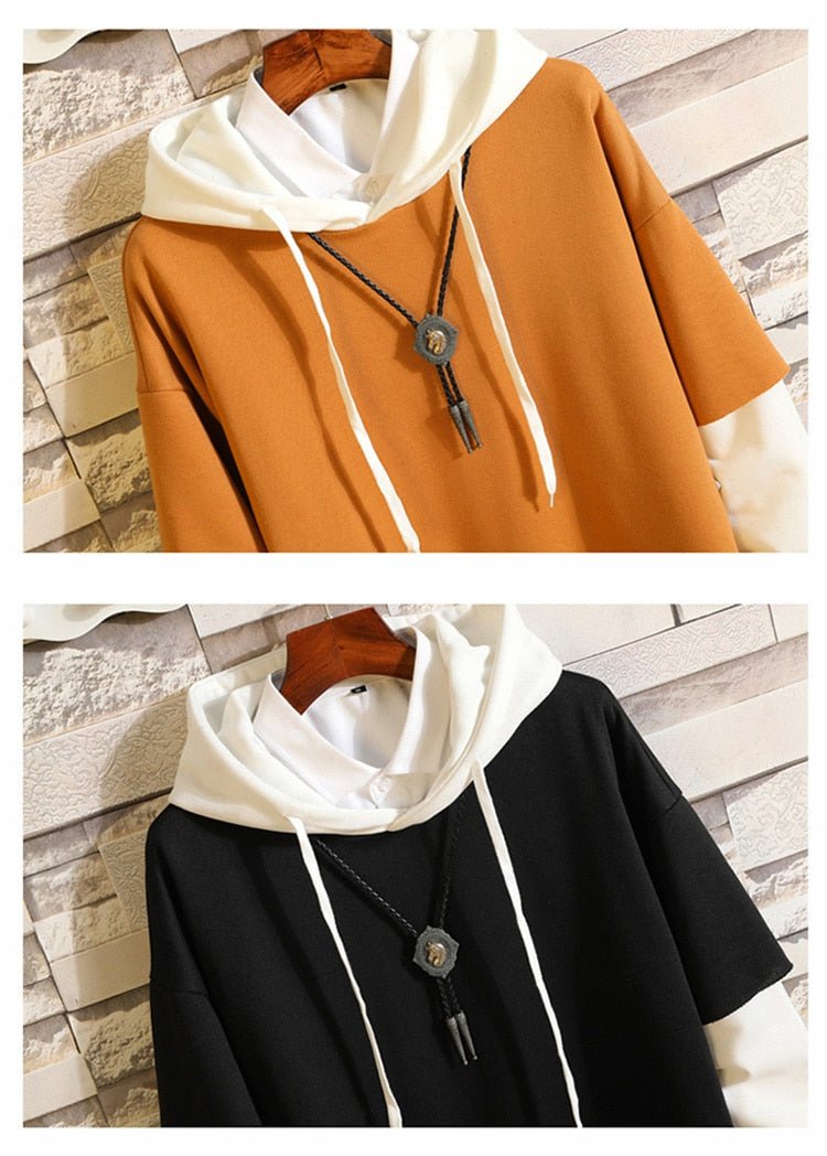 5XL Hoodies Sweatshirts Men Fake 2PAC Cotton Hooded Japanese Style Sweatshirt Mens Hip Hop Brown Causal Hoodiee Xxxtentacion - HAWI SHOPPING