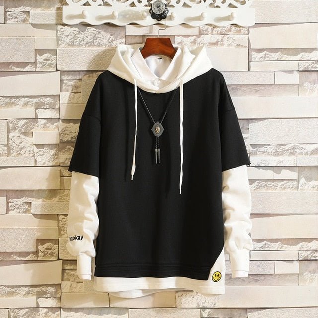 5XL Hoodies Sweatshirts Men Fake 2PAC Cotton Hooded Japanese Style Sweatshirt Mens Hip Hop Brown Causal Hoodiee Xxxtentacion - HAWI SHOPPING