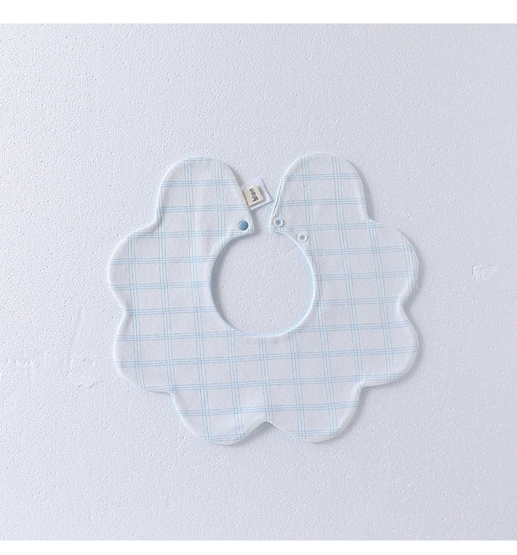 Adorable Simple Pattern Cotton Snap - on Flowers Shaped Bib - HAWI SHOPPING